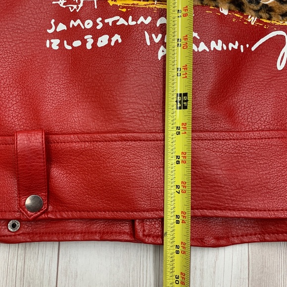 R3BEL MENS LEOPARD COLLAR BIKER  Bomber JACKET Large Retail 250$ Graphic Print - Picture 9 of 12